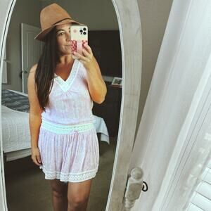 Poupette St. Barth | Lace V Neck Dress